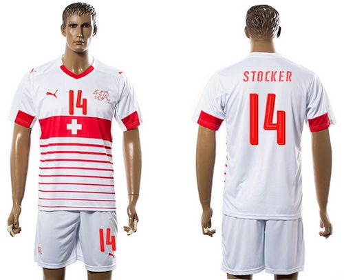 Switzerland #14 Stocker Away Soccer Country Jersey - Click Image to Close